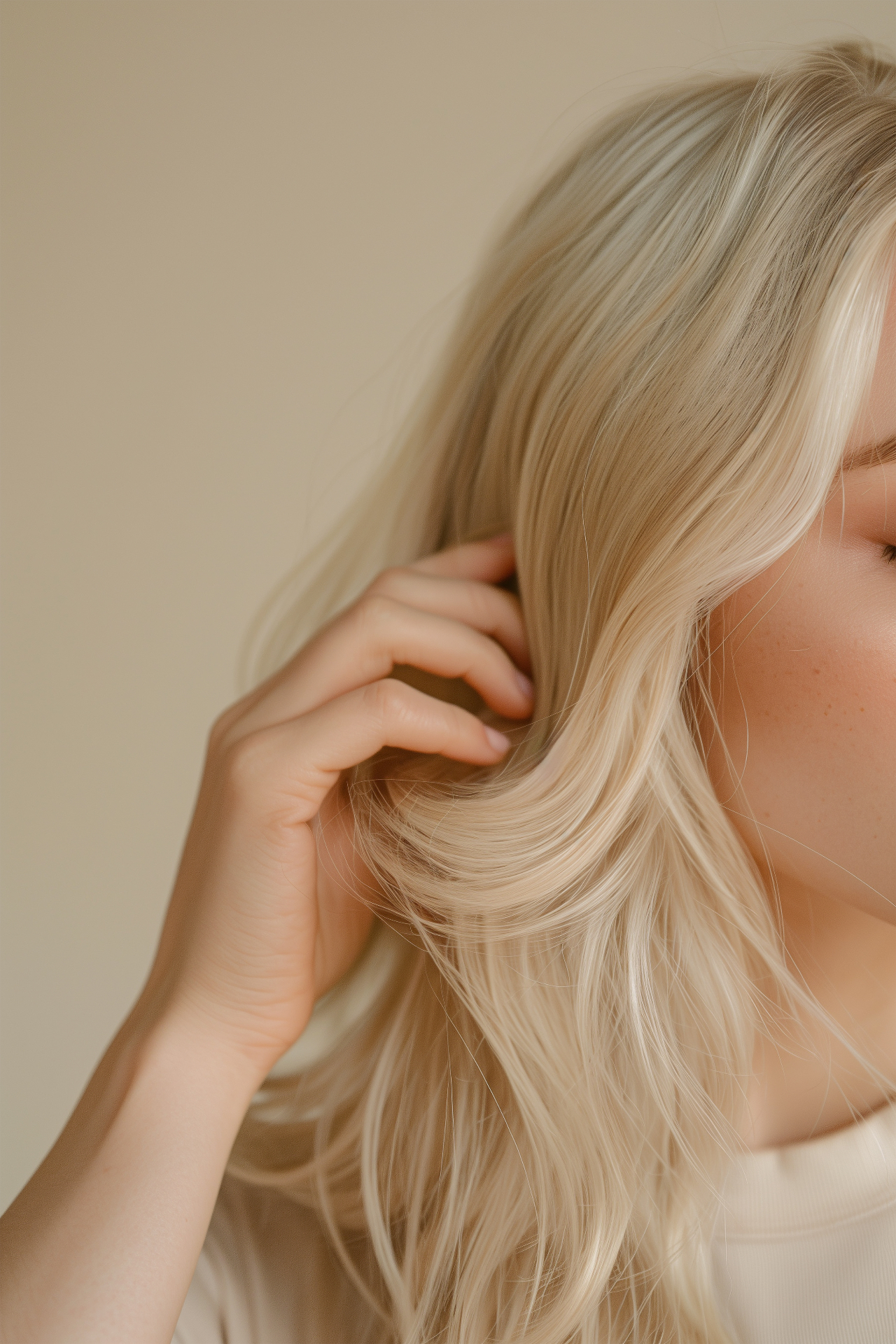 Healthy hair texture close-up