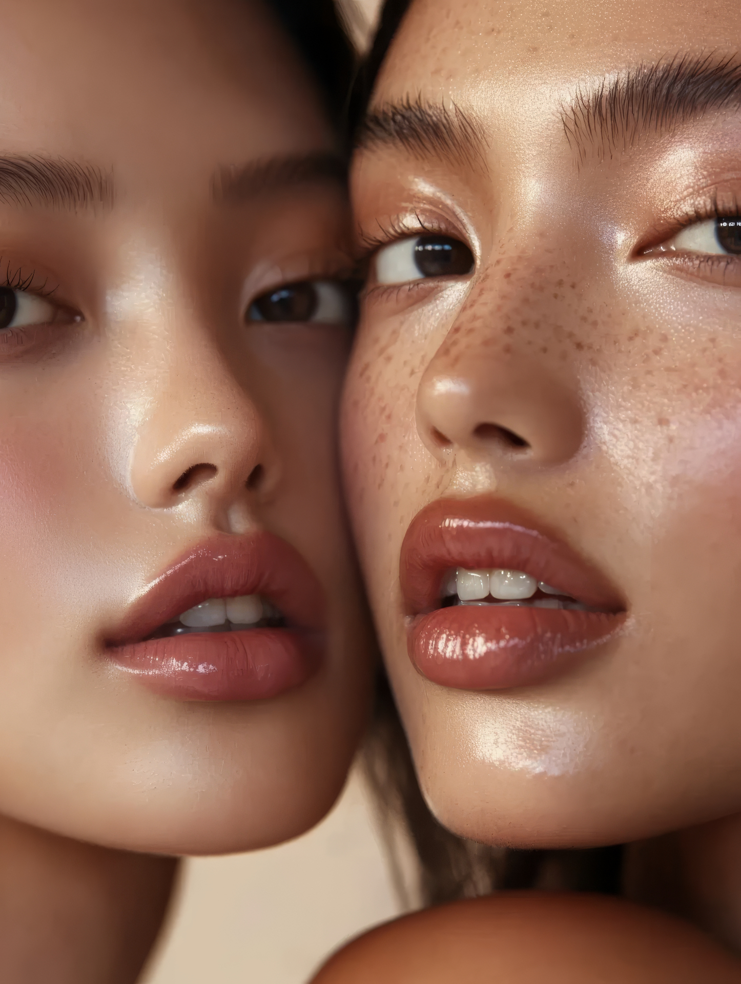 Natural mature skin showing healthy aging