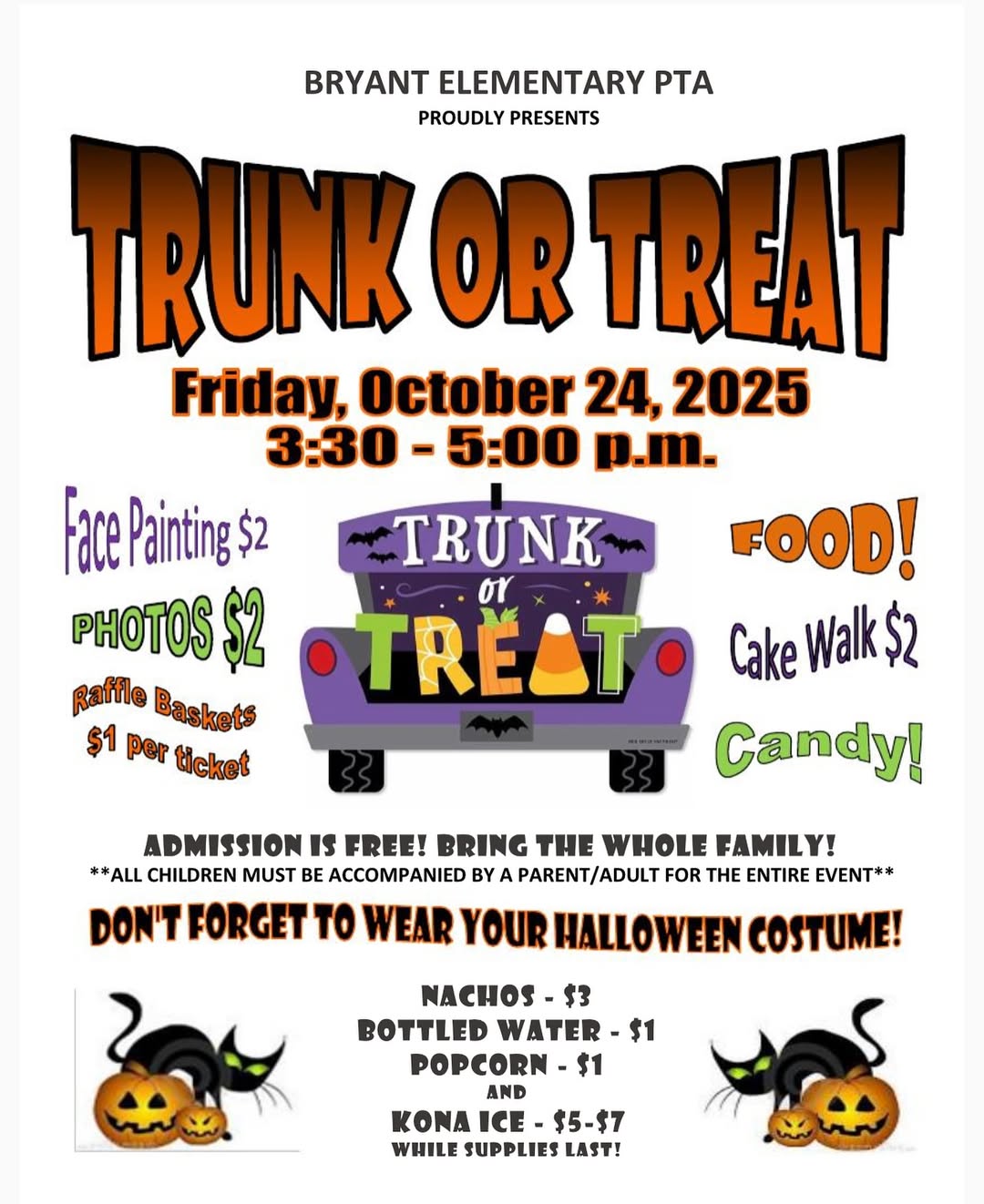 Trunk or Treat - Bryant Elementary PTO
